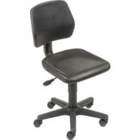 GLOBAL EQUIPMENT Interion® Task Chair With Mid Back, Polyurethane, Black TL208-GB